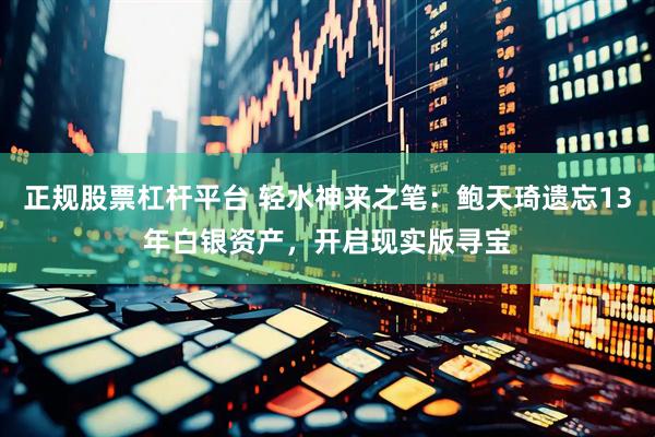 正规股票杠杆平台 轻水神来之笔：鲍天琦遗忘13年白银资产，开启现实版寻宝